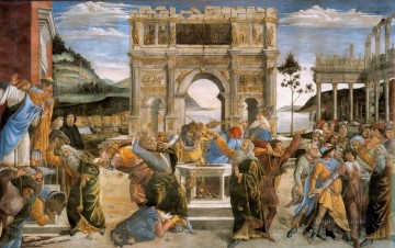 company of captain reinier reael known as themeagre company Painting - The Punishment of Korah Sandro Botticelli